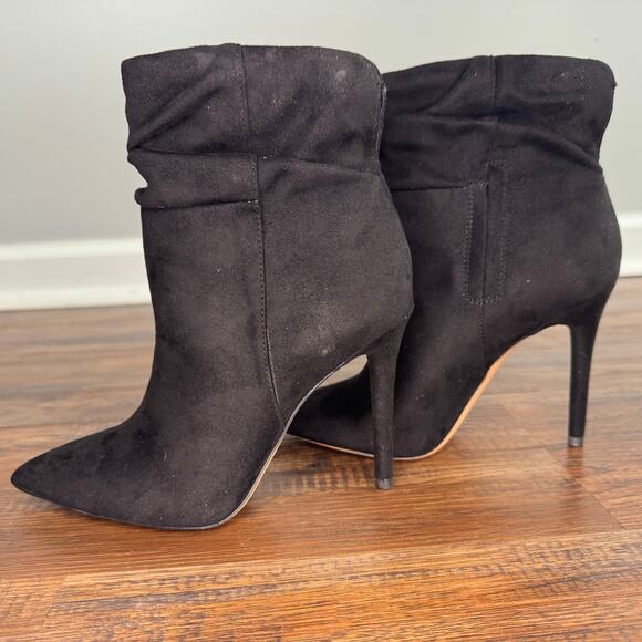 Jessica Simpson JS-Lalie 5M Black Supreme Microsuede slouch stiletto heel bootie - Picture 4 of 7
